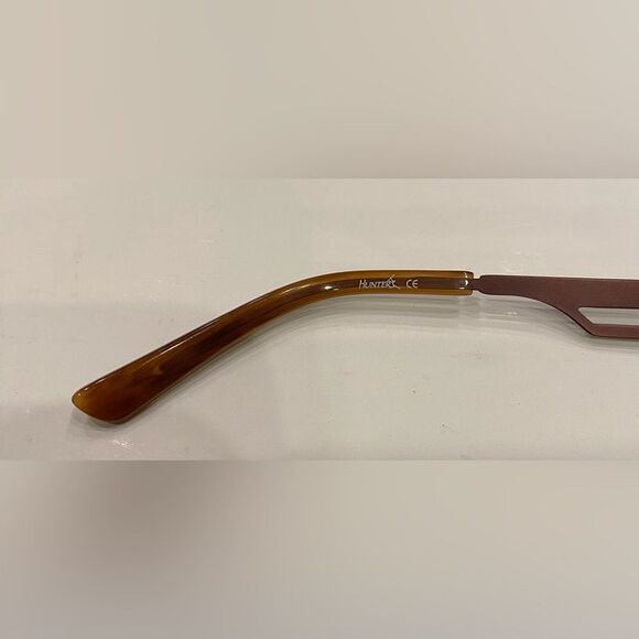 Hunter HT-837 C2 57-16-135mm Brown Metal Half Rim Eyeglasses - Picture 6 of 12